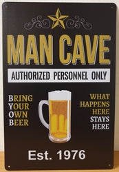 Man Cave Est 1976 - Emaillebord