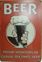 Beer Proud Sponsors Of - Emaillebord