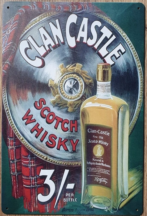 Clan Castle Scotch Whisky  - Emaillebord