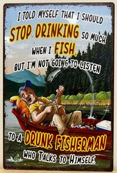 Drunken Fisherman - Emaillebord