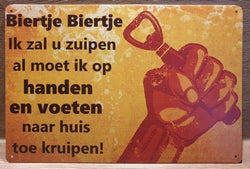 Biertje Biertje - Emaillebord