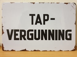 Tapvergunning - Emaillebord