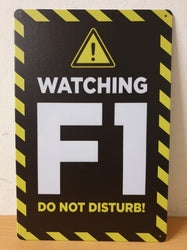 Watching F1 - Emaillebord