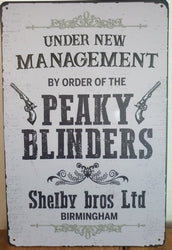 Under Management Peaky Blinders - Emaillebord