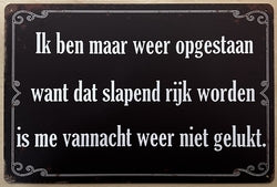 Slapend Rijk - Emaillebord