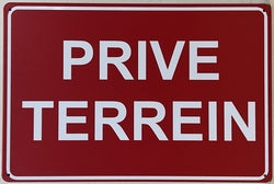 Prive Terrein - Emaillebord