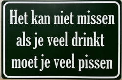 Het Kan Niet Missen - Emaillebord
